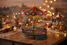 Load image into Gallery viewer, Sky Swing miniature in a cozy carnival village scene