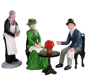 Cafe Society  Lemax Village Collection Figurine Caddington for Miniature Christmas Village