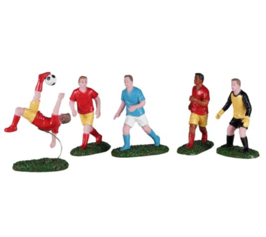 Playing Soccer  Lemax Figurine Collection Christmas Village