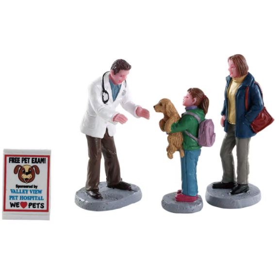 Charley The Vet Figurine  Lemax Christmas Village Collection