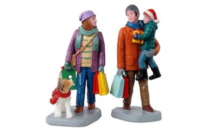 Holiday Shoppers, Set Of 2 Lemax Figurine