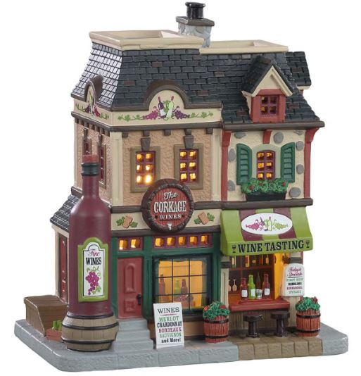 Corkage Wine Tasting Lemax Christmas Village Collection House *No Outer Box but with Styro