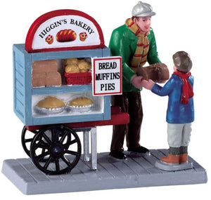 Delivery Bread Cart Figurine  Lemax Christmas Village Caddington Collection