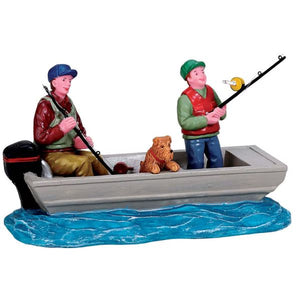 Family Fishing Trip Figurine  Lemax Christmas Village Plymouth Collection