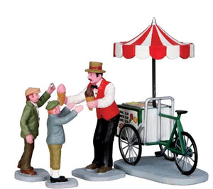 Gelato Cart Set of 4  Lemax Figurine Carnival