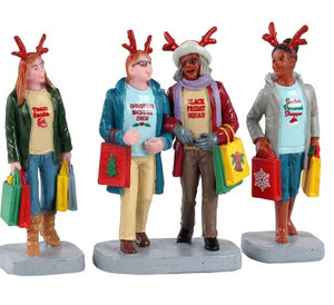 Girls Christmas Shopping Trip Set of 3 Lemax Figurine Christmas Village Collection