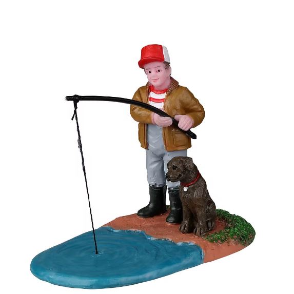 Gone Fishin’  Lemax Collection 2022 Figurine Pymouth Christmas Village