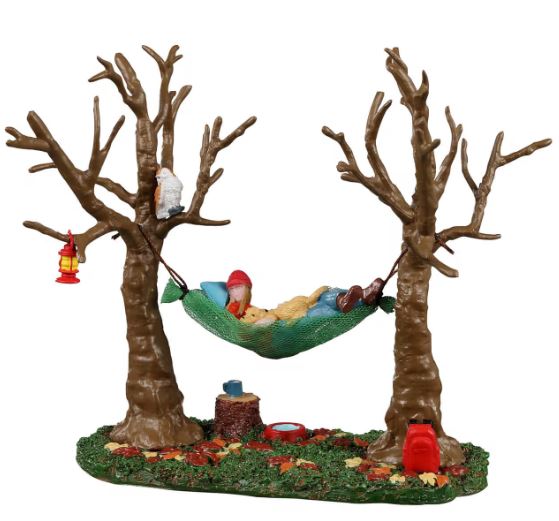 Camping Hammock Buddy, 2022 Lemax Figurine and Table Accent Christmas Village Collection