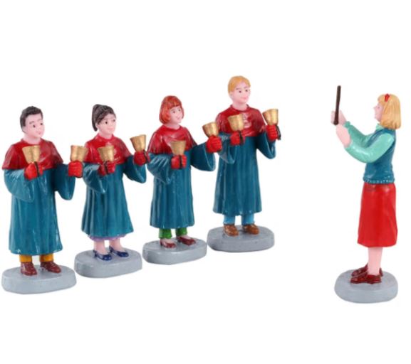 Handbell Choir Set of 5 Lemax Figurine Village Collection