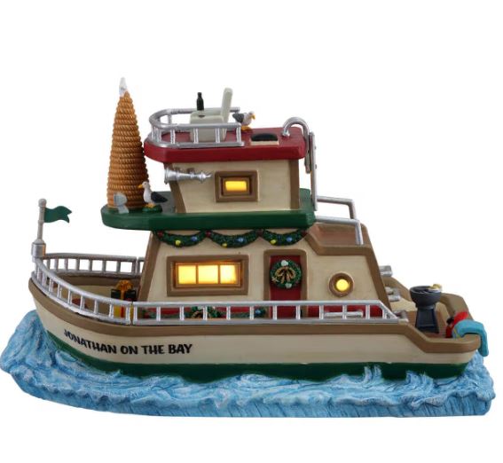 Jonathan'S Houseboat On The Bay 2021 Lemax Christmas Village Collection House