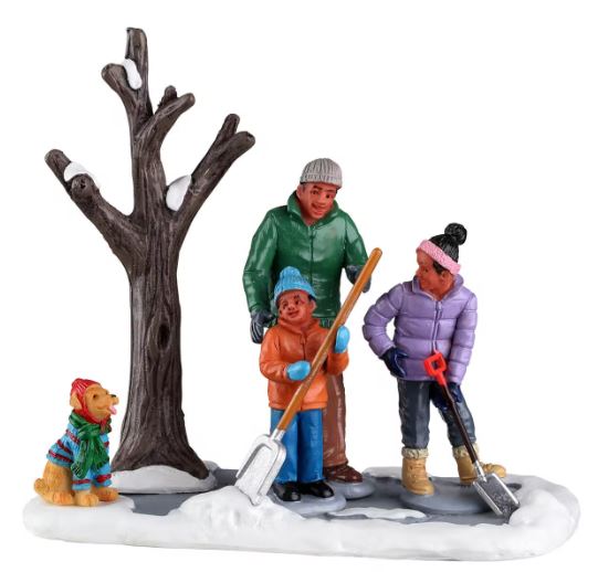 Shoveling The Driveway, 2022 Lemax Figurine and Table Accent Christmas Village Collection