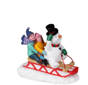 Sledding With Frosty  Lemax Collection 2022 Figurine Winter Christmas Village