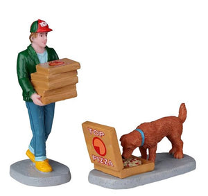 Top Pizza Delivery  Lemax Collection 2022 Figurine Harvest Crossing Christmas Village