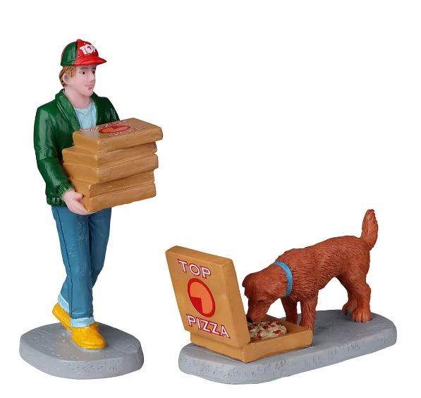 Top Pizza Delivery  Lemax Collection 2022 Figurine Harvest Crossing Christmas Village