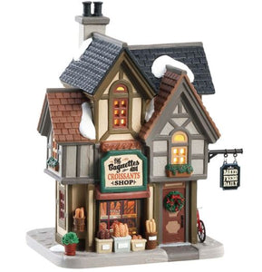 The Baguettes And Croissants Shop  Lemax Christmas Caddington Village Collection House [Retired]