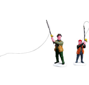 Flyfishing With Dad, Set Of 2 Figurine Lemax Village Collection